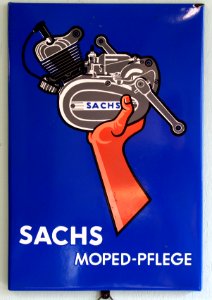 Sachs Moped-Pflege, Emaille werbung