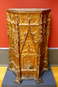 Sacristy chest, Spain, 15th century, evergreen wood - Bode-Museum - DSC02952