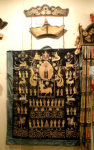 Sacrificial robe of a Dao sorcerer, Dao, Tay, Nung, San Chay, San Diu ethnic groups, view 1 - Vietnam National Museum of Fine Arts - Hanoi, Vietnam - DSC05168