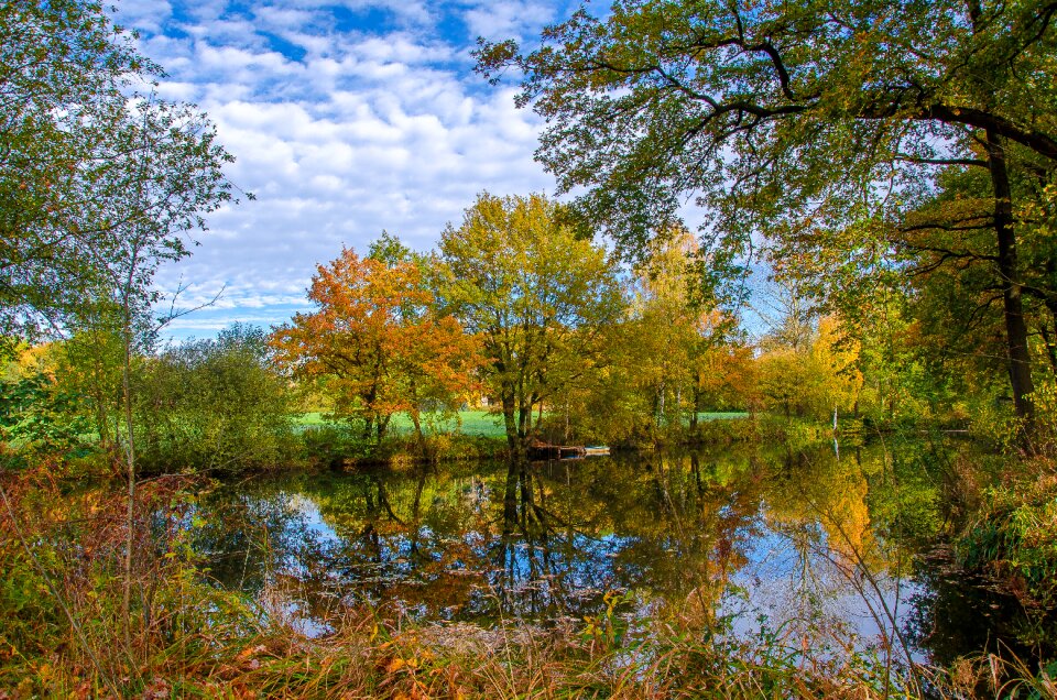 Landscape water reflection nature photo