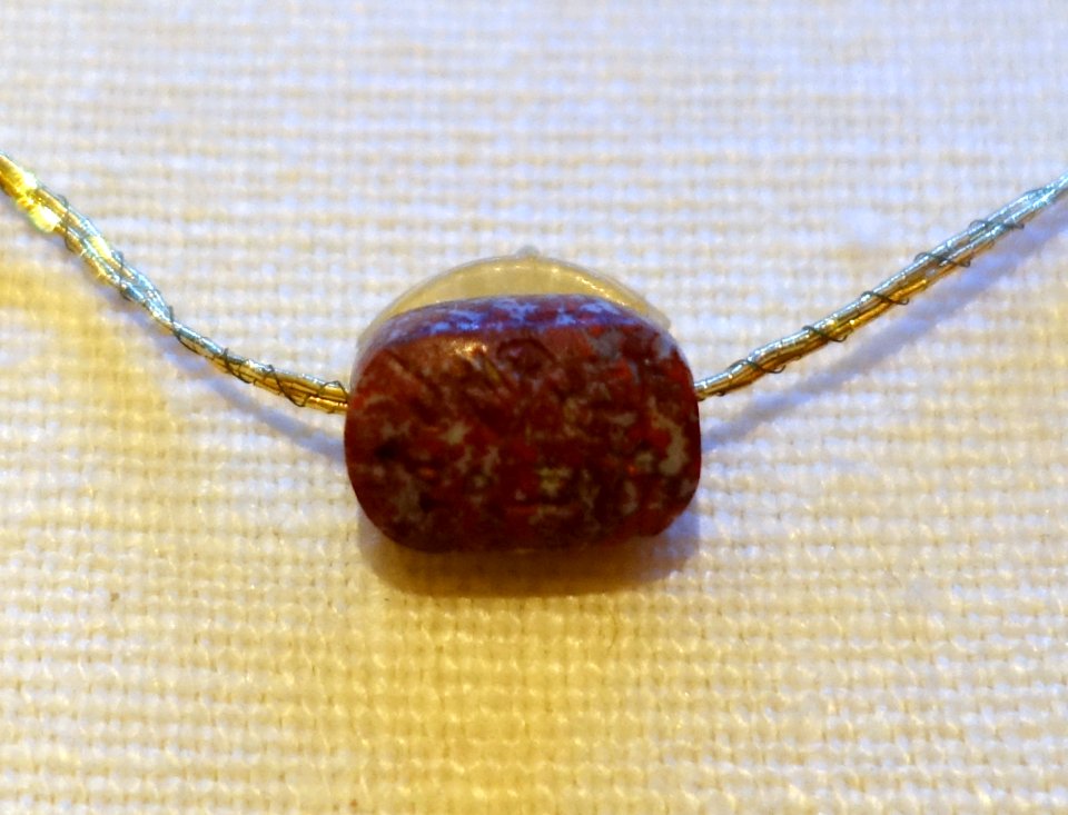 Seal of Miqneyaw, Servant of Yahweh, early 8th century BC, red jasper - Harvard Semitic Museum - Cambridge, MA - DSC06028