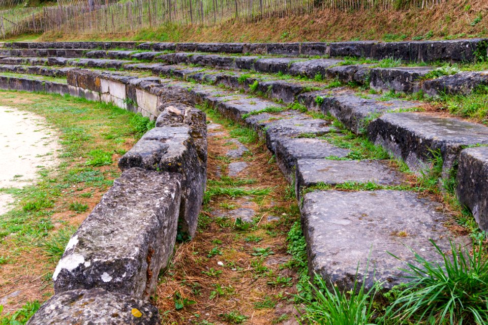 Seats roman amphitheatre Saintes Charente-Maritime