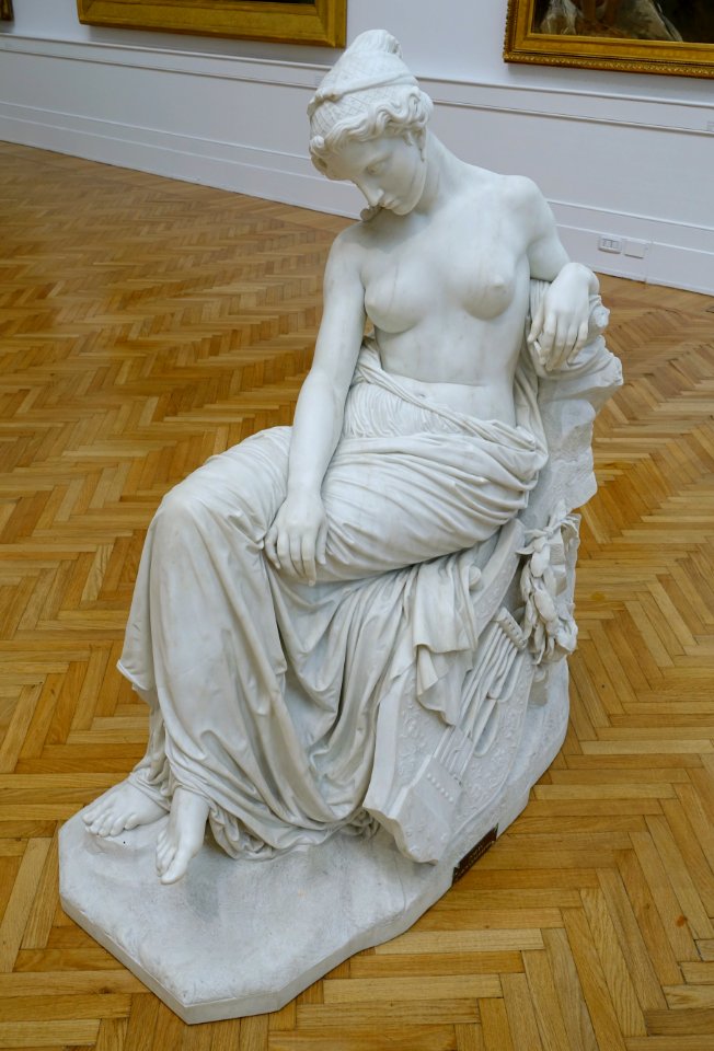 Sappho by Giovanni Dupré, 1857-1861, marble - Galleria nazionale d'arte moderna - Rome, Italy - DSC05181