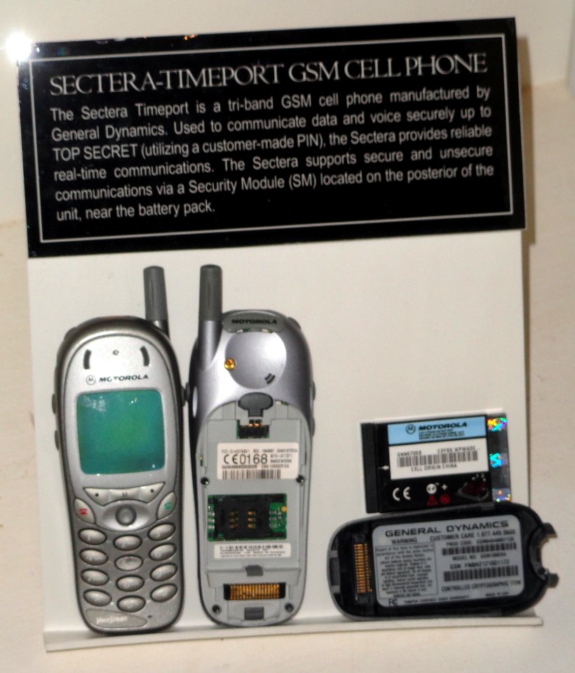 SECTERA-TIMEPORT tri-band GSM cell phone - National Cryptologic Museum - DSC07954