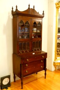 Secretary, c. 1830-1840, mahogany and pine - Old Colony History Museum - Taunton, Massachusetts - DSC03770