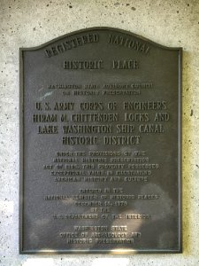 Seattle — Hiram M. Chittenden Locks and Lake Washington Ship Canal Historic District plaque photo