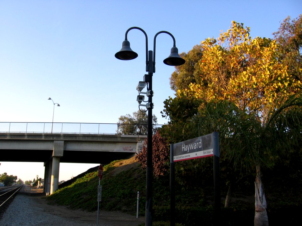 Security cameras at Hayward station, October 2012