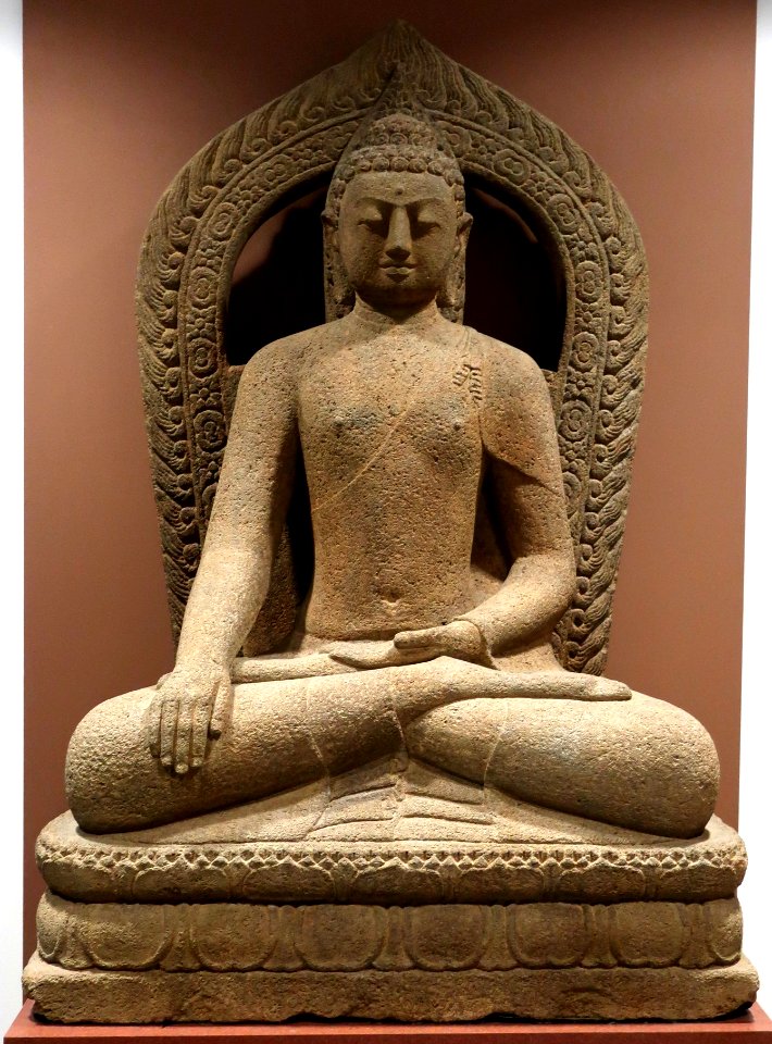 Seated Buddha Akshobhya, Java, early 9th century, Phoenix Art Museum