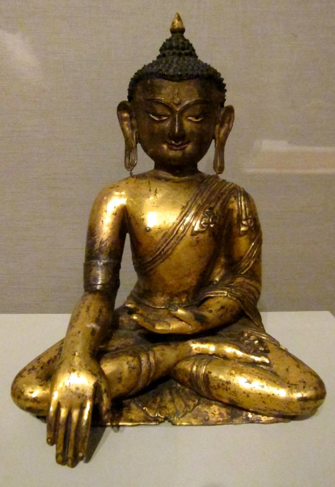 Seated Buddha statue from Nepal, 16th century, Honolulu Museum of Art