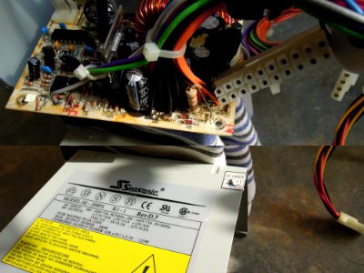 Seasonic 200 Watt Netzteil PCB -Kleinspannungsteil mit Kondensatordefekt, capacitor plague- im Mai 2020