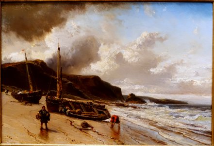 Seascape by Louis Gabriel Eugene Isabey, French, 1851, oil on canvas - Middlebury College Museum of Art - Middlebury, VT - DSC08108