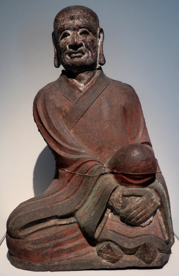Seated Arhat, China, c. 1300-1450, cast iron, Kimbell Art Museum