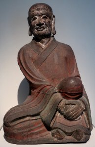 Seated Arhat, China, c. 1300-1450, cast iron, Kimbell Art Museum