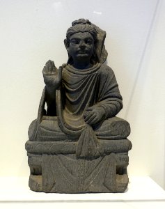 Seated Buddha in Dhyanasana, Gandhara, 3rd or 4th century AD, gray schist - John and Mable Ringling Museum of Art - Sarasota, FL - DSC00666 photo