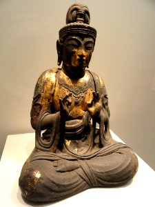 Seated Bodhisattva, c. 775, Japan, wood core, dry lacquer, traces of gold leaf - Art Institute of Chicago - DSC00164 photo