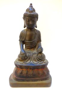 Seated Buddha, China, Qing dynasty, 17th-18th century, bronze - Brooklyn Museum - Brooklyn, NY - DSC08289