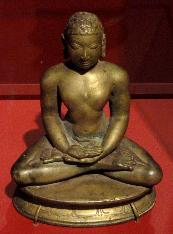 Seated Jina, Madhya Pradesh, India, 7th century AD, bronze - San Diego Museum of Art - DSC06424