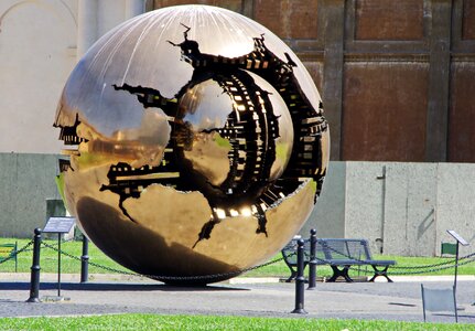 Sculpture ball modern art photo