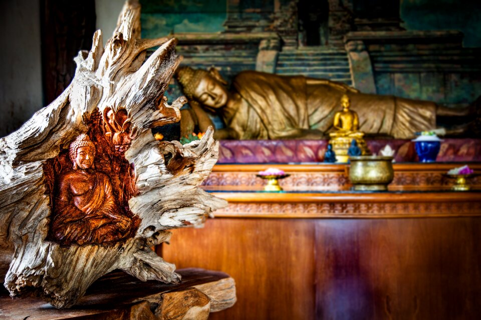 Buddhism bali gilded