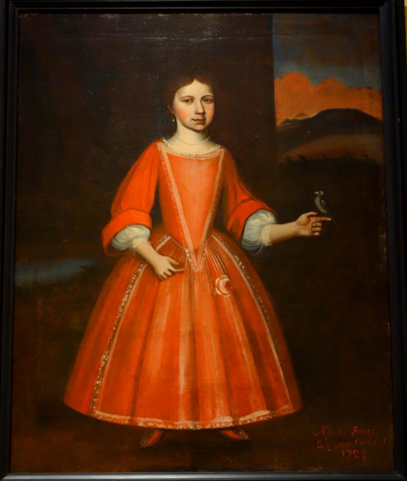 Sarah Gansevoort, attributed to Nehemiah Partridge, 1721, oil on canvas - Albany Institute of History and Art - DSC08012