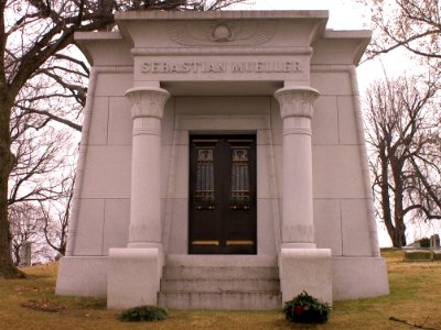 Sebastian Mueller mausoleum, Homewood Cemetery, 01