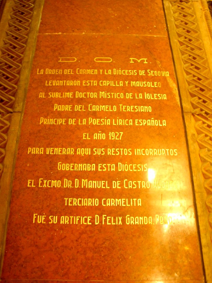 Segovia - Convento de los Carmelitas Descalzos, Capilla de San Juan de la Cruz 05