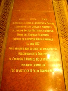 Segovia - Convento de los Carmelitas Descalzos, Capilla de San Juan de la Cruz 05