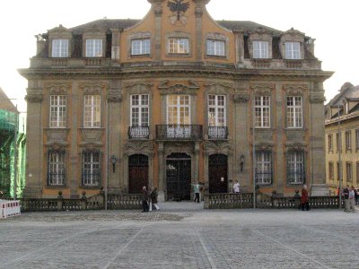 Schwäbisch Hall, Blick auf die Rathausfront vom Marktplatz