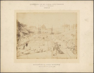 Schutsluis te Sas van Gent, bestek No 190. Houten vloer en aanleg metselwerk, Bestanddeelnr 868