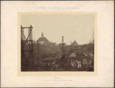 Schutsluis te Sas van Gent, bestek No 190. Sluisput. Stand van het werk, Bestanddeelnr 865