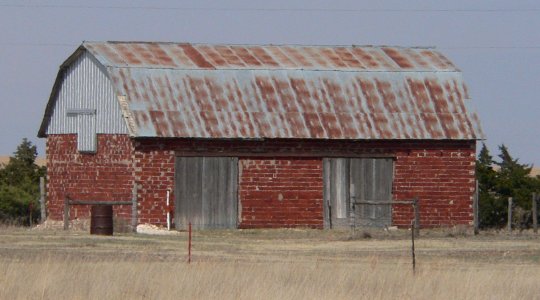 Schwartz farm (Lane Co KS) barn from SW 1