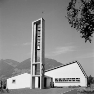 Schwyz. Kerk van de Evangelisch-reformierte Kirchengemeinde Brunnen-Schwyz inga, Bestanddeelnr 254-3809