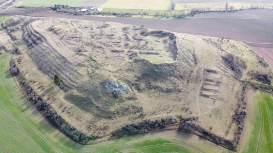 Schwellenburg Erfurt aerial northwest view February 2020