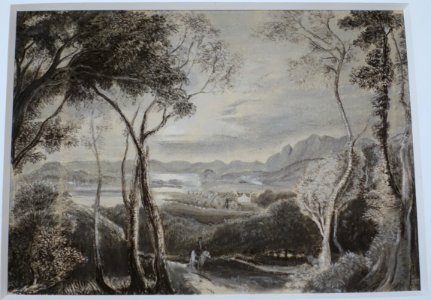Scotland, after an engraving by William Henry Bartlett, by Frank Reaugh, undated, pastel and graphite on paper - Harry Ransom Center - University of Texas at Austin - DSC08470