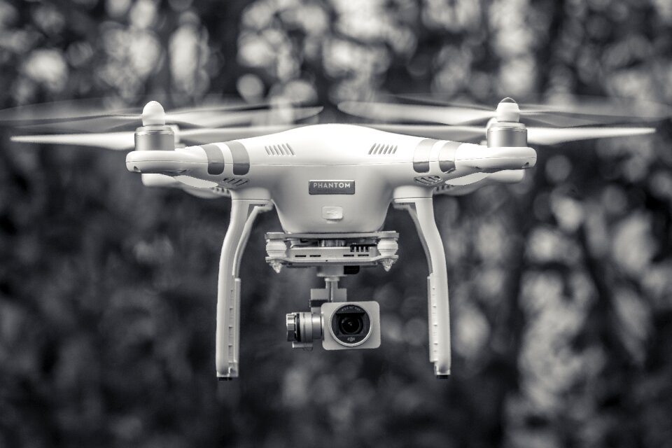 Drone flying phantom