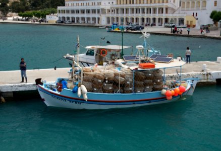 Seafood fishing boat greece photo