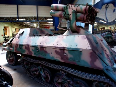 SdKfz 4-1 15cm Nebelwerfer-Zehnling 42 auf 2t Maultier in the Musée des Blindés, France, pic-6