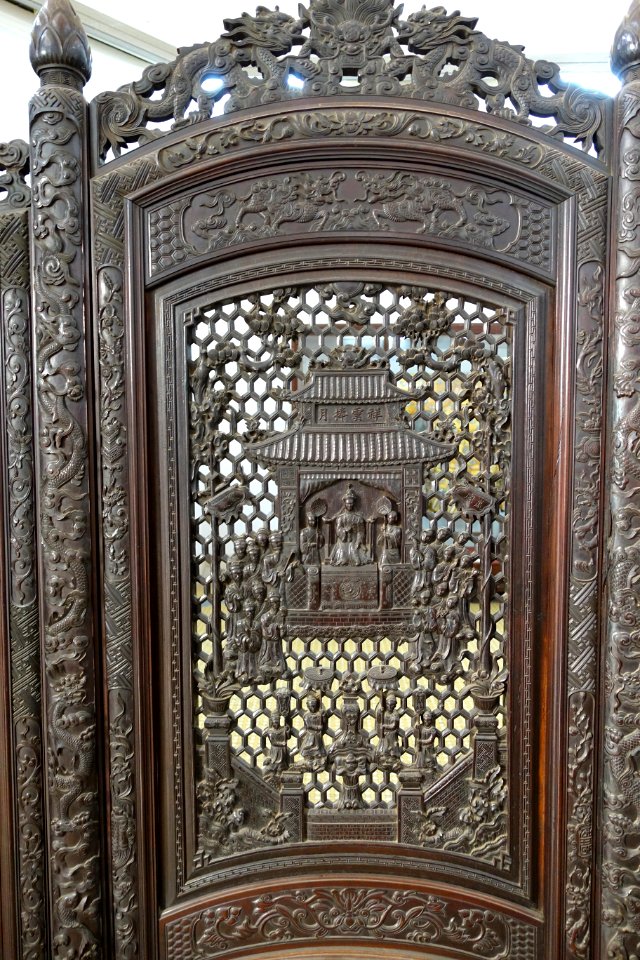 Screen, view 2, late 19th century, carved wood - Museum of Vietnamese History - Ho Chi Minh City - DSC05957