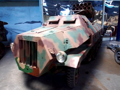 SdKfz 4-1 15cm Nebelwerfer-Zehnling 42 auf 2t Maultier in the Musée des Blindés, France, pic-2