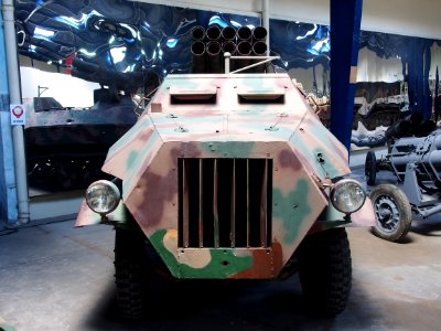 SdKfz 4-1 15cm Nebelwerfer-Zehnling 42 auf 2t Maultier in the Musée des Blindés, France, pic-3