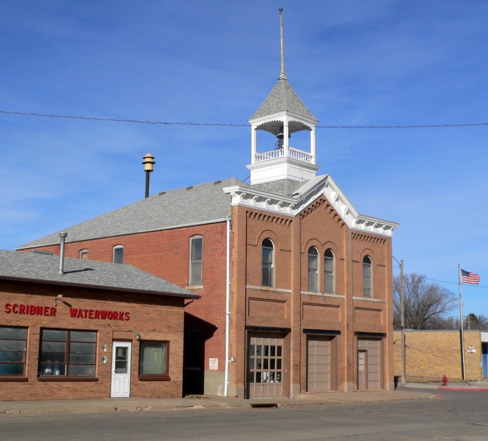 Scribner, Nebraska town hall from SE 2