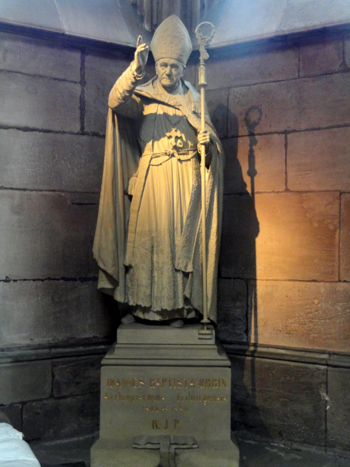 Sculpture of Johann Baptist Orbin in Freiburg Minster - DSC06635