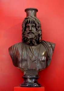 Serapis, Rome, 2nd century AD, basalt - Museo Gregoriano Egizio - Vatican Museums - DSC00832