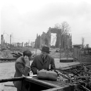 Serie grenscorrectie Duitsland. Vernielde huizen, Bestanddeelnr 902-6978