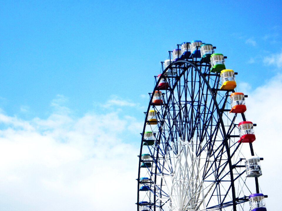 Amusement park ride fun