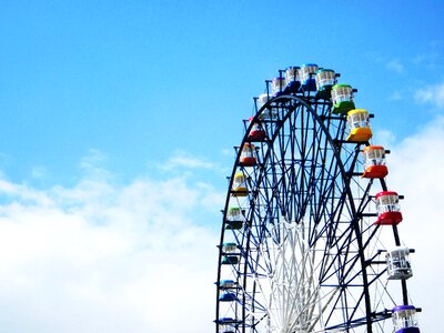 Amusement park ride fun