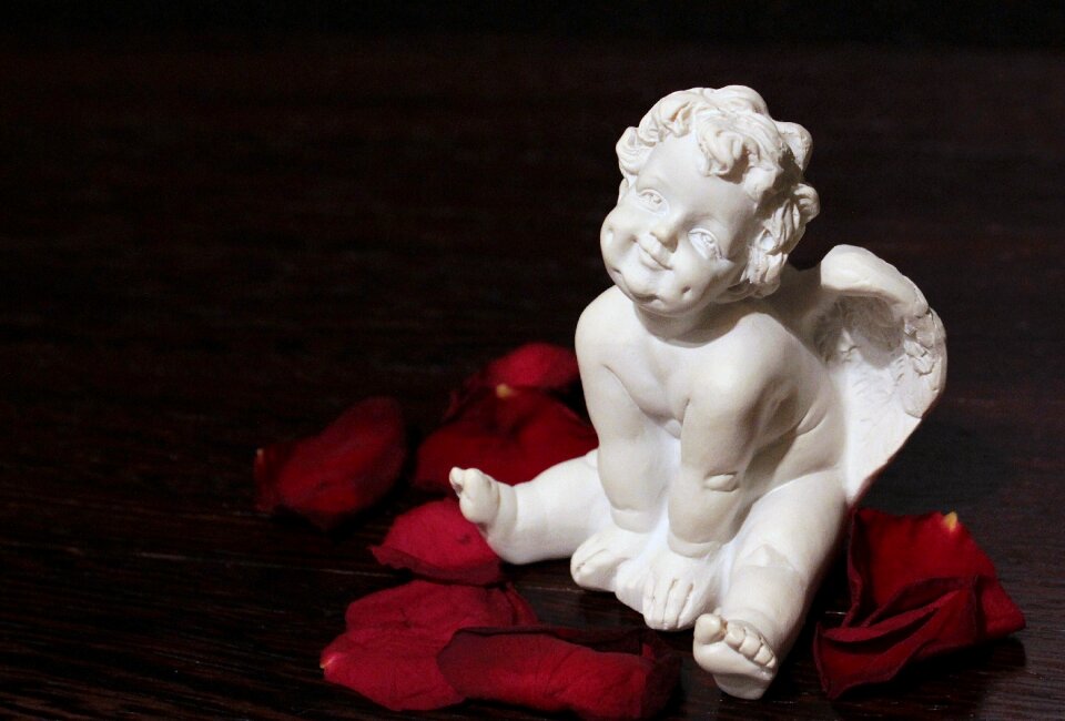 Angel figure angel face cheerful