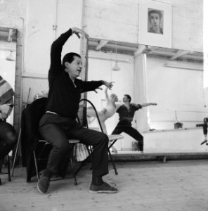 Serge Lifar bij repetitie van Nederlands Ballet, Bestanddeelnr 912-2420