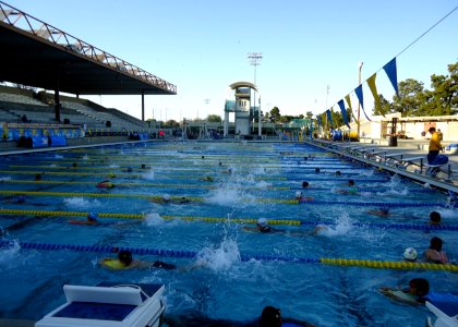 Santa Clara city public swimming pool kids practice