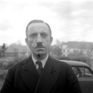 Serie grenscorrectie Duitsland. Kop met Hitlersnor, Bestanddeelnr 902-6950